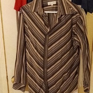 Button up striped design shirt